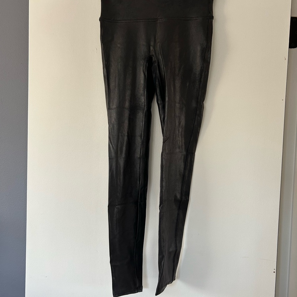 Spanx Black Faux Leather Leggings